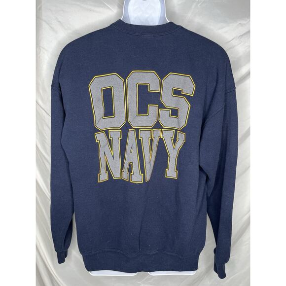 US Navy Sweatshirt OCS Front Back Graphics Soffe Sweats XL USA Made Vintage 90s - Picture 3 of 6